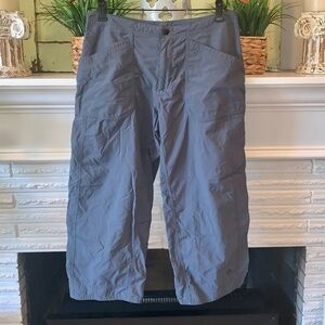 Mountain Hardwear Gray Wide Leg Cropped Hiking Outdoor Pants Size 6